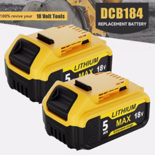 UK For DEWALT DCB182 18V 6.0Ah 8.0Ah 9.0Ah XR Li-ion Slide Battery DCB184 DCB200