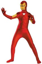 Iron Man Bodysuit Marvel Superhero Fancy Dress Halloween Deluxe Child Costume