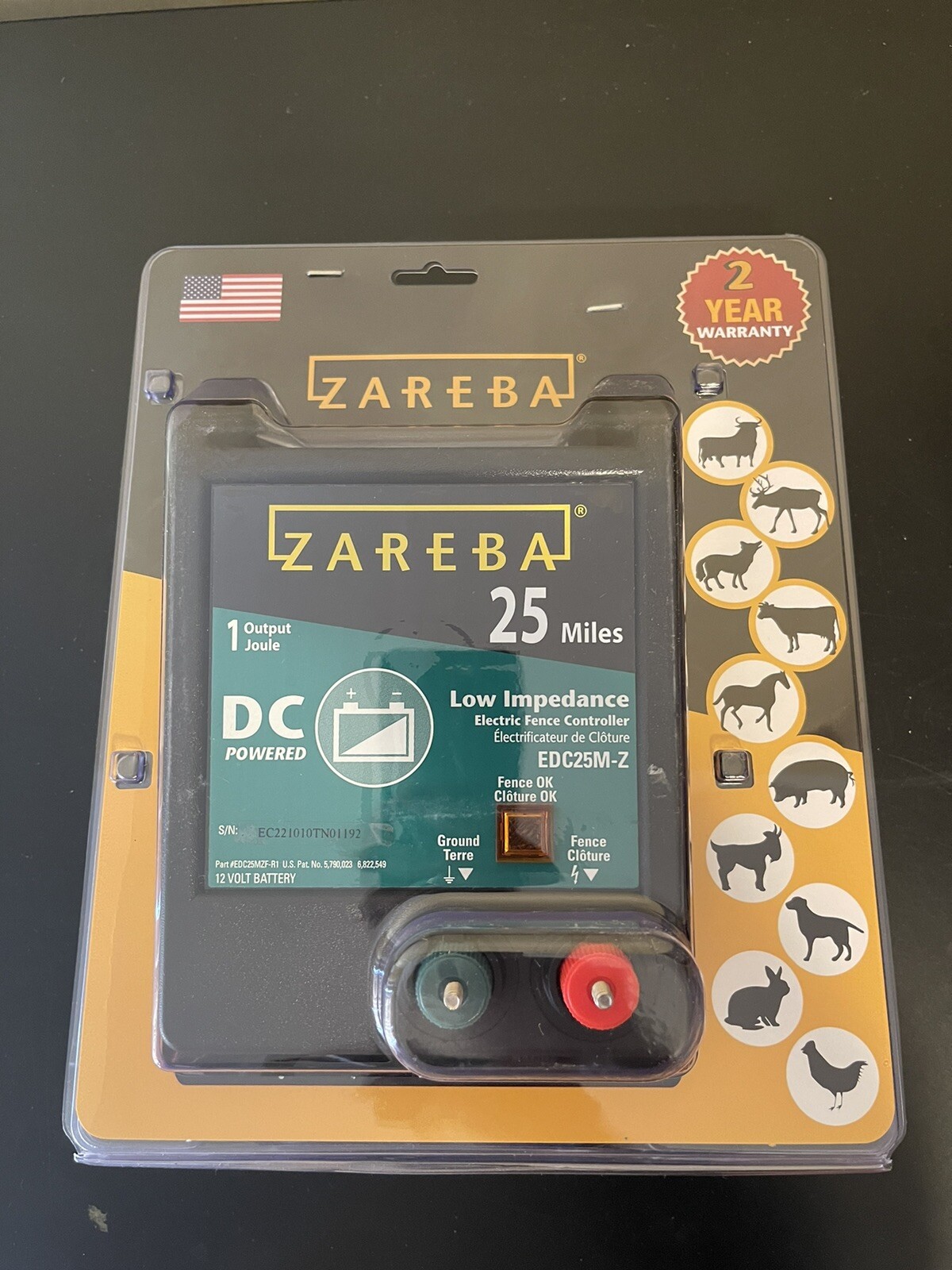 Zareba EDC25MZ 25Mile Battery Operated Low Impedance Electric Fence