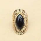 Black Onyx Ring Women Silver Ring Index Finger ring Birthday gifts for Man