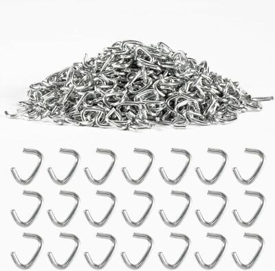 650pcs Galvanized Hog Rings for Upholstery, Fencing, Animal Cages 3/8''