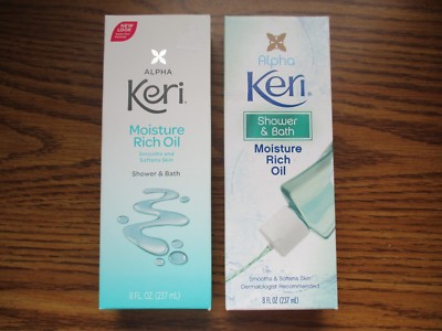 lot of 2 Alpha Keri Shower & Bath Moisture Rich Oil - 8 oz   
