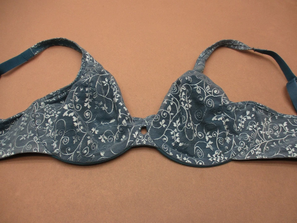 Sujetador Demi ajustable 36C Lilyette para mujer azul sin forro con aros cierre trasero 8T Foto 2 de 4