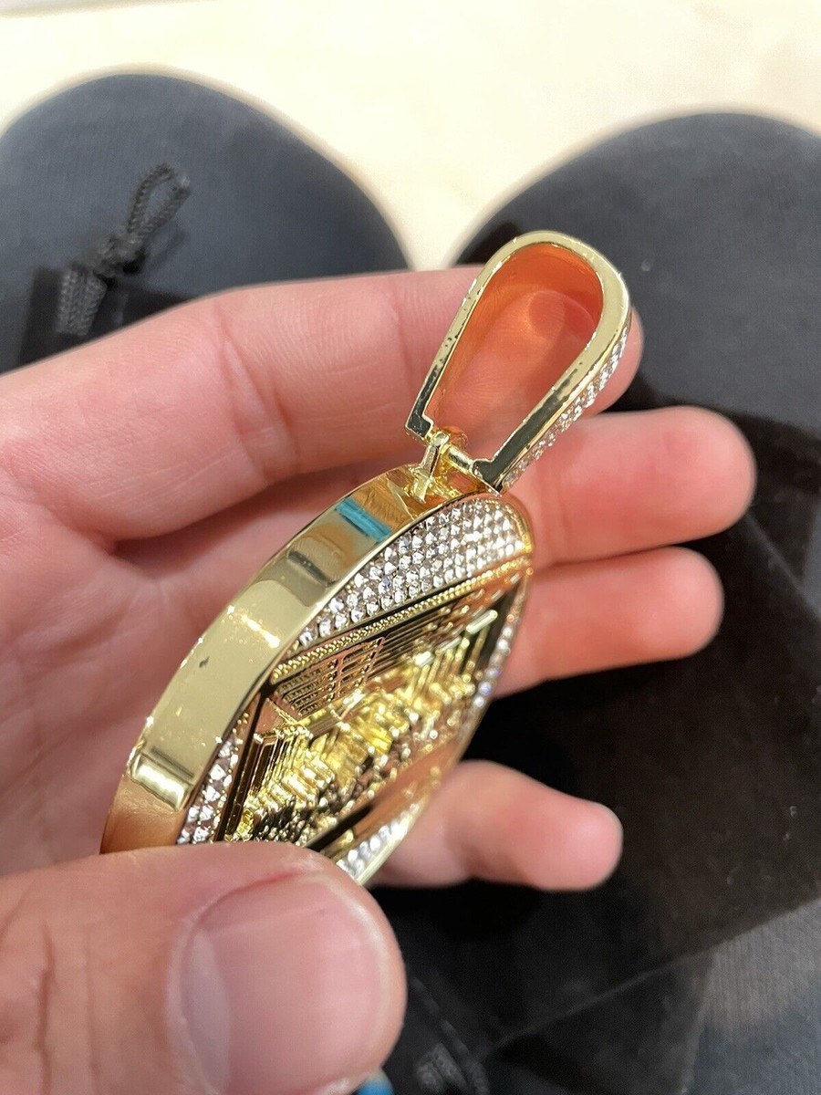 Gold Plated Iced 9MM Cuban Link Chain Necklace Last Supper