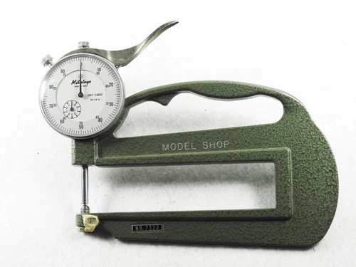 Mitutoyo 7322 Dial Thickness Gauge, rare Pin Anvil, 120mm Throat Depth, 0-1"