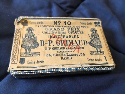 Carte da gioco B-P GRIMAUD exposition universelle de 1900 coins dorés n 10