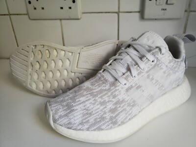 Adidas Originals NMD R2 UK 4,5 EU 37 GRAU WEISS FLYKNIT DAMEN SNEAKER BY8691