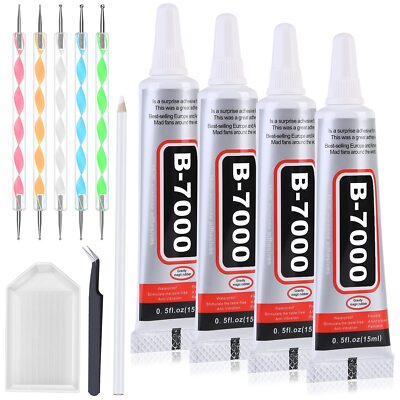B7000 Glue with Rhinestone Applicator Kit Clear B-7000 Glue with Precision Ti...