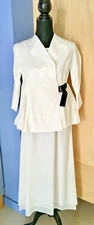 Elm Design Two piece White Maxi Dress & Jacket - Size XS-S