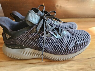 Adidas Alphabounce Core Black Grey Men Running Shoes Sneaker Sz