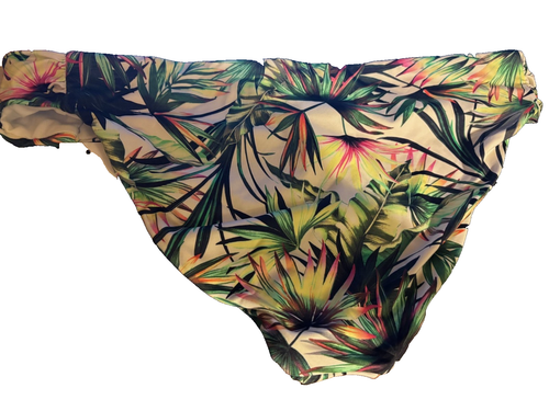 Lucky Brand Women's Coastal Palms Side Sash Bikini Bottom L Ivy - 第 3/4 張圖片