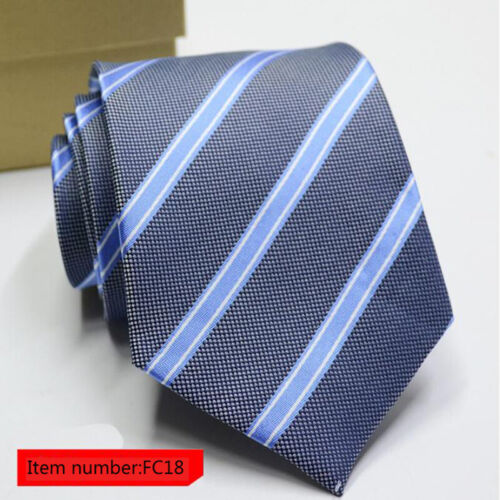 Cravatte Uomo Tinta Unita Righe Jacquard Dot Check Qualità Collana Business Matrimonio ☆ - Foto 30 di 43