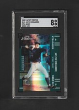 2005 Prestige XTra Bases GREEN JUSTIN VERLANDER RC #151 ~ SGC 8 ~ #d 08/50  WOW!