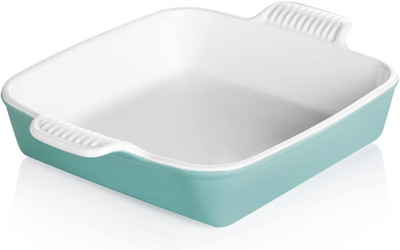 SWEEJAR Ceramic Baking Dish, 8 x 8 Cake Baking Pan for Brownie, Porcelain Square