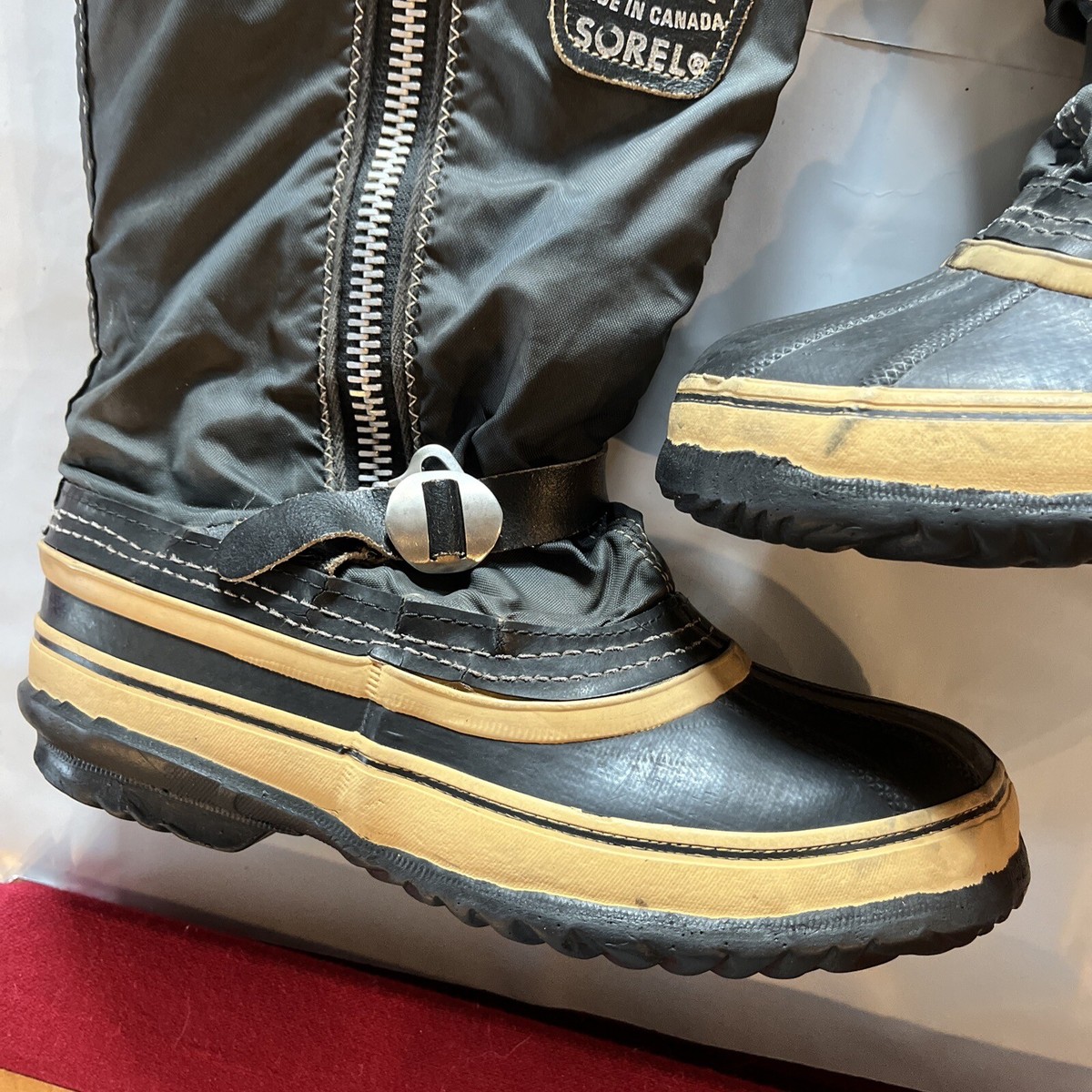 Sorel Kaufman BOOTS Acadian black Men Size 6, Women 8 Wool  display picture 2