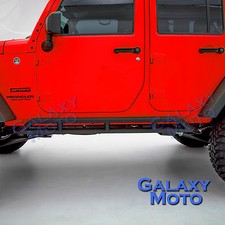 4 Door Rock Crawler Side Slider Armor Rocker Guards For 07-18 Jeep Jk Wrangler
