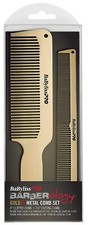 BaBylissPRO GOLD Metal Comb 2-Pack Clipper Cutting Taper BCOMBSET2G -NEW