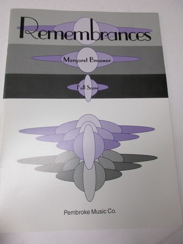 Margaret Brouwer Remembrances Full Score for Orchestra Sheet Music Pembroke Co