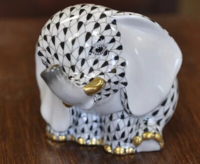 Vintage Herend Porcelain From Hungary Handmade Handpainted with 24L Gold Accents