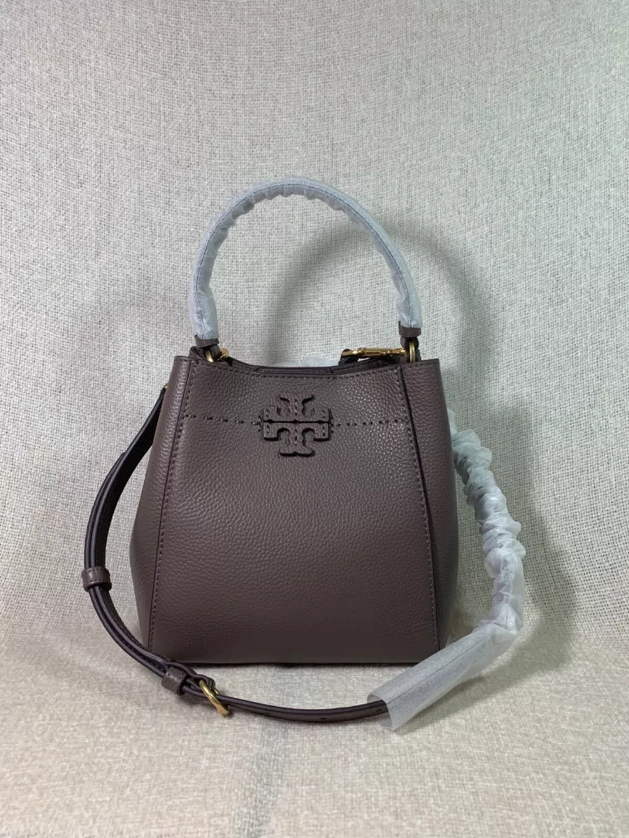 Tory Burch Mcgraw Small Leather Bucket Bag - Black