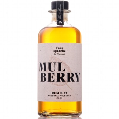 Rum WAGEMUT Fass Sprache Mulberry 62,7 % Vol. 3,5 Jahre