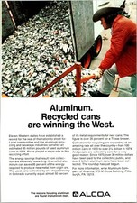 Alcoa Aluminum Recycle Winning the West Original Vintage Print Ad