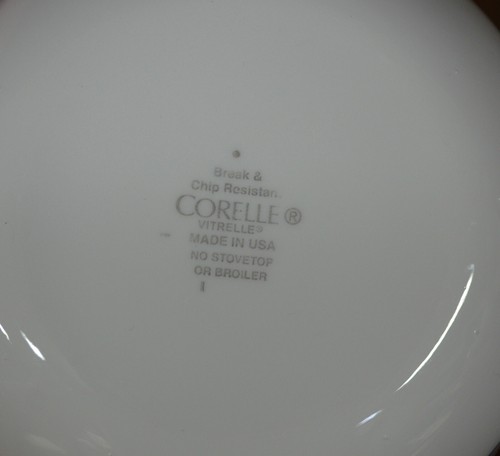 Glass Corelle Amalfi Azul White Orange Blue Cereal Dessert Soup Bowl - Picture 4 of 4