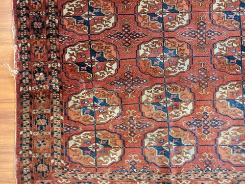 Antiker Teppich Tekke - Buchara- Türkmenistan ca. 99 X 114 cm - Bild 4 von 22