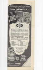 1924 Clarks O.N.T. Spool Cotton Print Ad Catalog Book