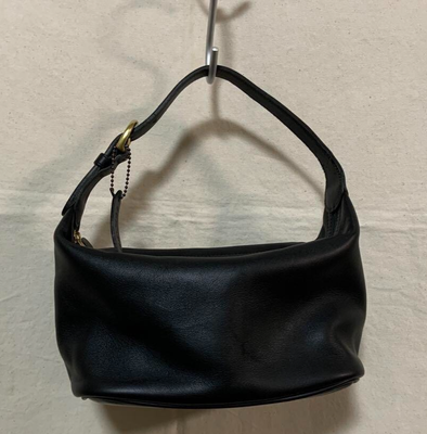 Extremely Rare Made In USA Old Coach 4145 Vanity Hand Bag Black 