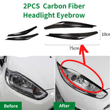 Real Carbon Fiber Head Light Eyebrow Eyelid For Ford Fiesta 2013-2016 Cover Trim Real Carbon Fiber Head Light Eyebrow Eyelid For Ford Fiesta 2013-2016 Cover Trim