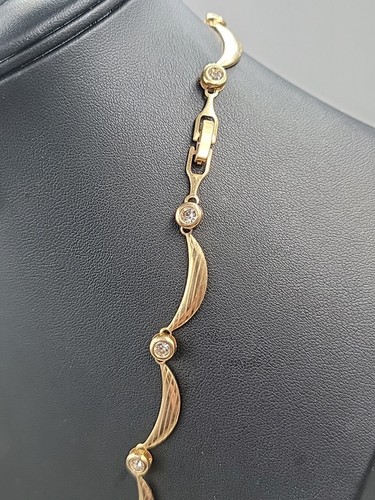 Calla Lilly Pendant Necklace OB SIGNED Gold Plated Rhinestones Two 19" Chains - Picture 11 of 23