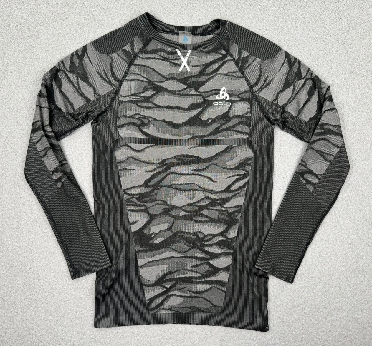 ODLO Women’s S Blackcomb Long Sleeve Base Layer Athletic Top Space Dye Black