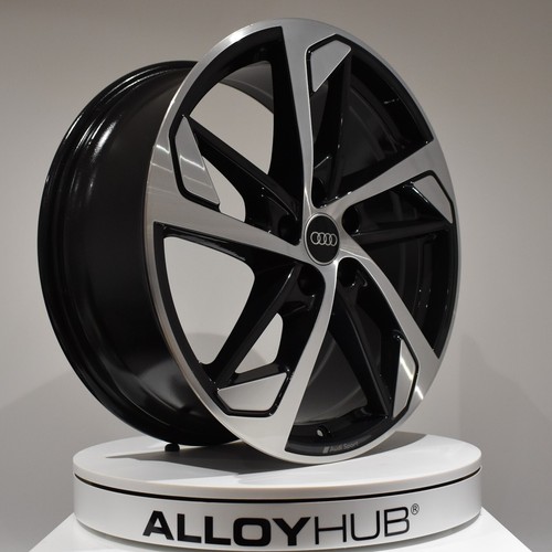 ORIGINAL AUDI A3 8Y TRAPEZOIDE 19" PULGADAS NEGRO BRILLANTE/CORTE RUEDA DE ALEACIÓN ÚNICA X1 - Imagen 2 de 3