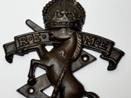 Bronze Armorial Arms Crest British Army Royal Electrical & Mechanical Engineers - Picture 4 of 24