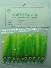 2-1/2" Octopus Squid Skirt North Pacific Trolling Lure Vinyl 10 Pack 