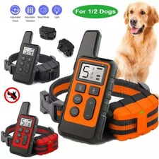 Dog Training Collar Rechargeable Remote Control Electric Pet Shock Vibration UK