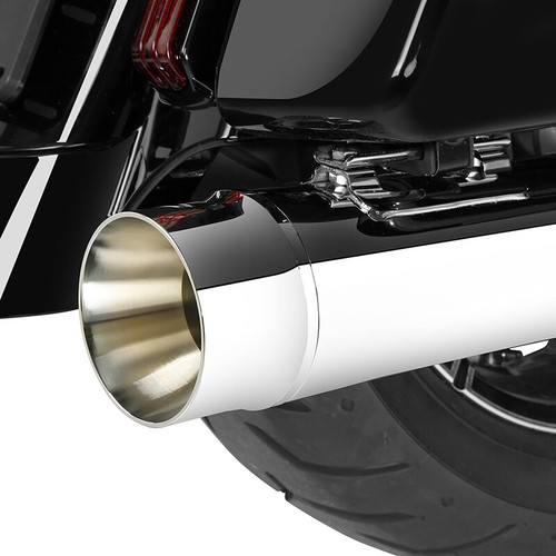 4.33" Megaphone Slip-On Exhaust Pipes Fit For Harley Touring Electra Glide 17-24 - Picture 8 of 9
