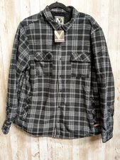 Voyager Remote Men's Shirt Jacket Tap Shoe Plaid Sherpa Lined Snap Button NWT