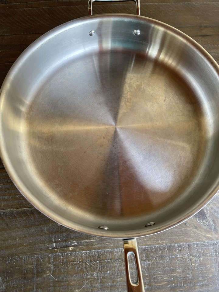 13" ALL CLAD COPPER CORE 6 QT Skillet/sauté PanWith Lidmade In USA