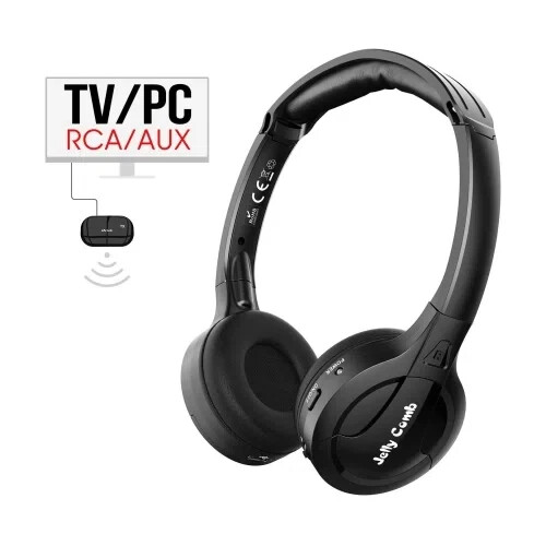 Jelly Comb Wireless Optical Headphones TV/PC/DVD Audio AUX, RCA and