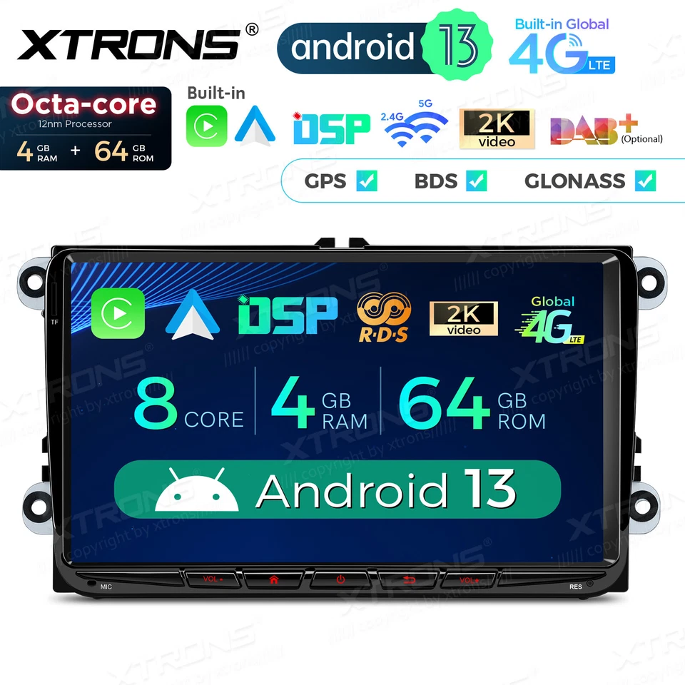 For VW Volkswagen Jetta Passat 4G 64G 9" Android 14 Car GPS Stereo Radio Navi - Image 2 of 4