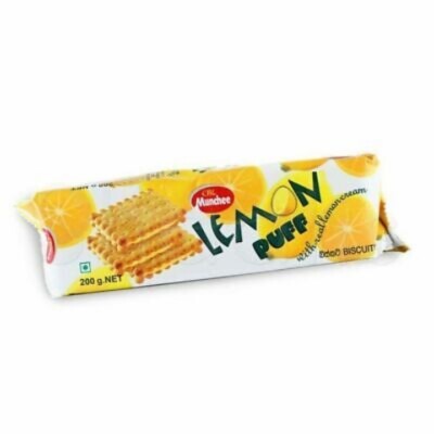 Ceylon Munchee Lemon Puff Tea Biscuit Tastiest Real Cream-200g free shipping