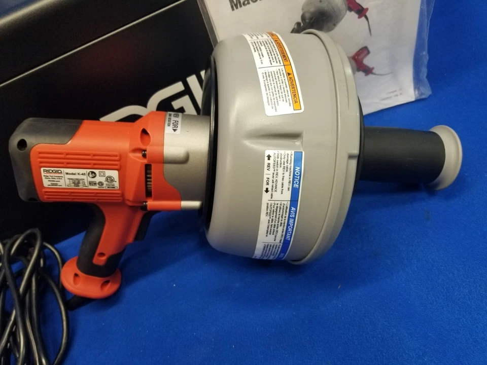 Pistola de limpieza de desagües RIDGID K-45-1, manual, 600 rpm 6DNX8 Foto 2 de 4