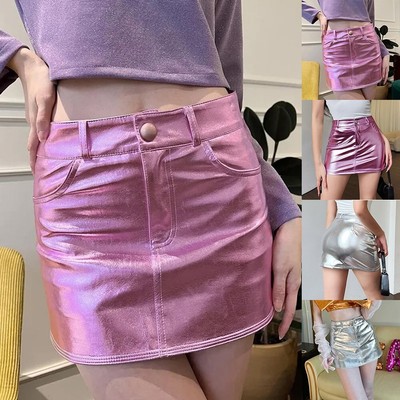 Bequemer modischer Rock kurzer Rock solide Damenkleidung hohe Taille