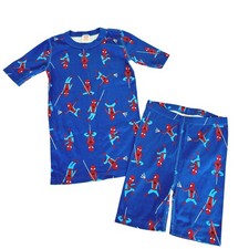 Hanna Andersson Spiderman Pajama Set Boys Size 12 Organic Cotton 2 Piece Shorts