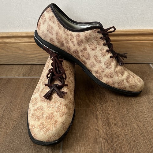 Scarpe da golf Foot Joy Spike Less collezione su misura stampa animalier donna UK 8