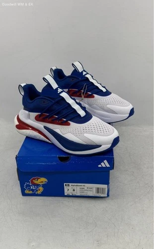 Unisex Adult Adidas Alphaboost V2 University of Kansas Sneakers Size Men 7/WMN 8