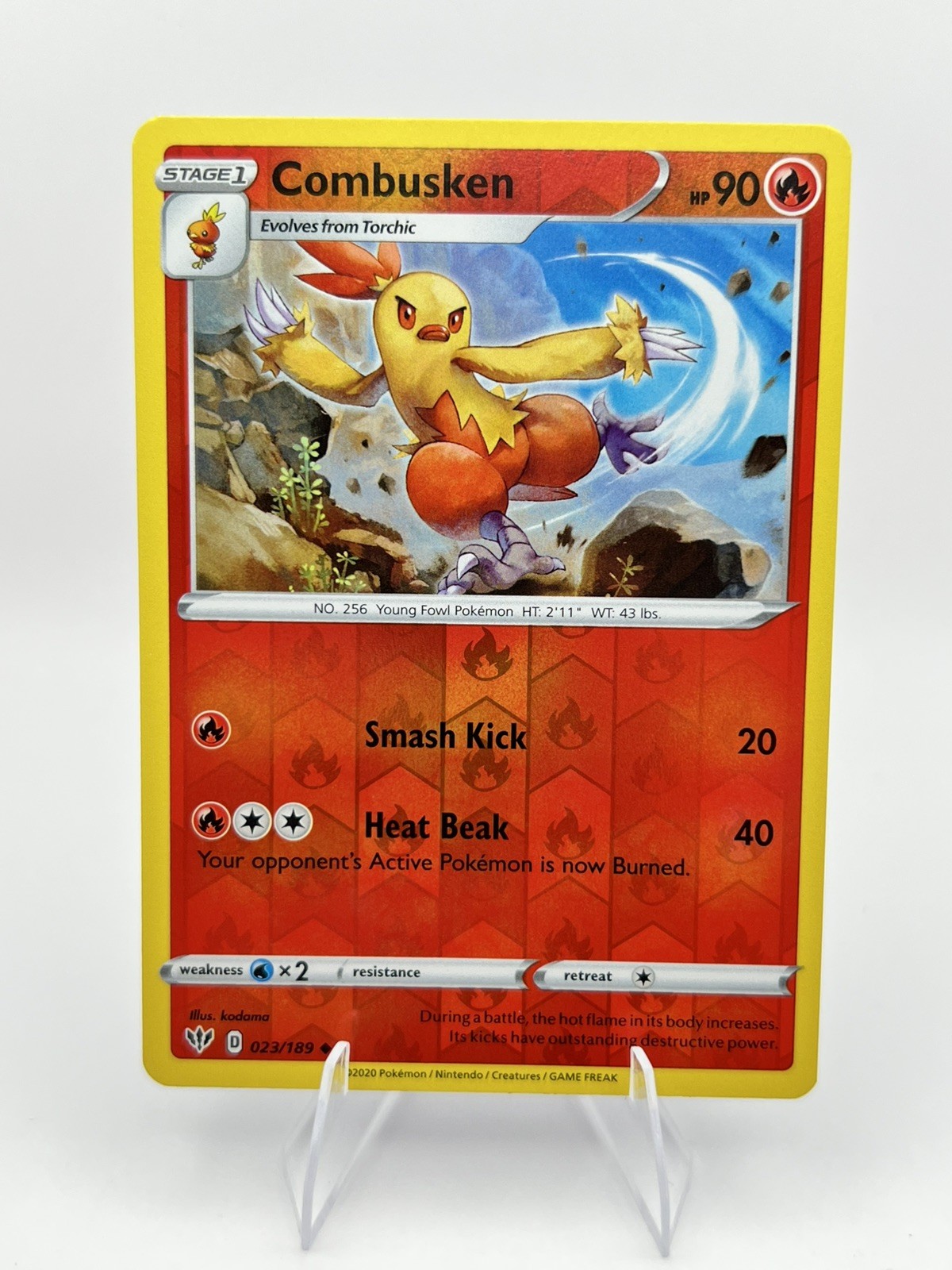 2020 Combusken 23/189 - Reverse Holo - Darkness Ablaze - NM Pokémon TCG