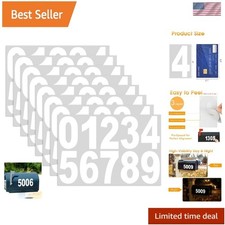 80 PCS Reflective Mailbox Numbers for Outside, 3 Inch Self Adhesive Waterproof V